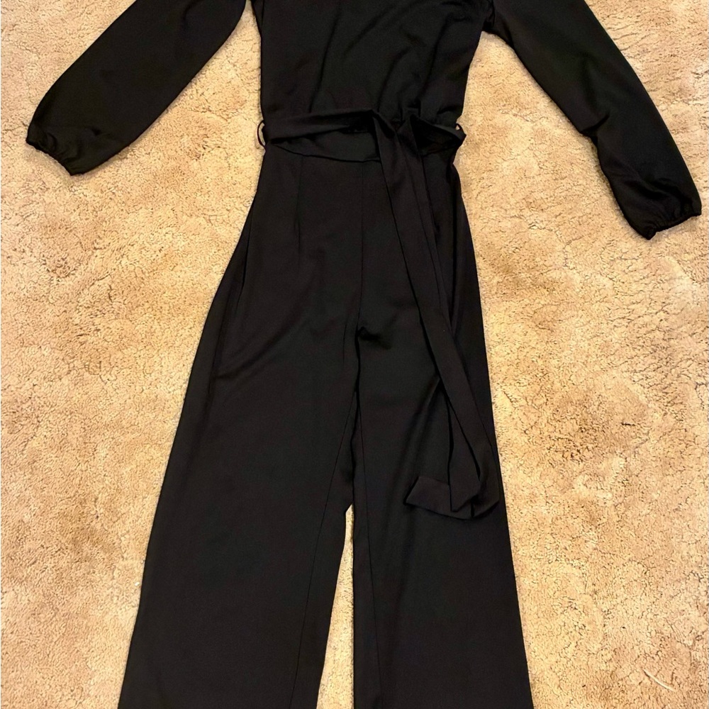 Chic Black Long Sleeve Jumpsuit